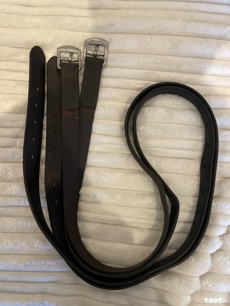 Brown stirrup leathers